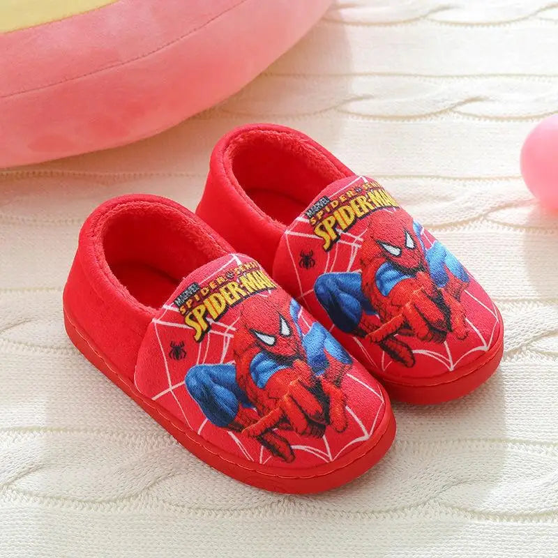 Set of Spider-Man children's shoes, perfect as fall and winter indoor footwear.