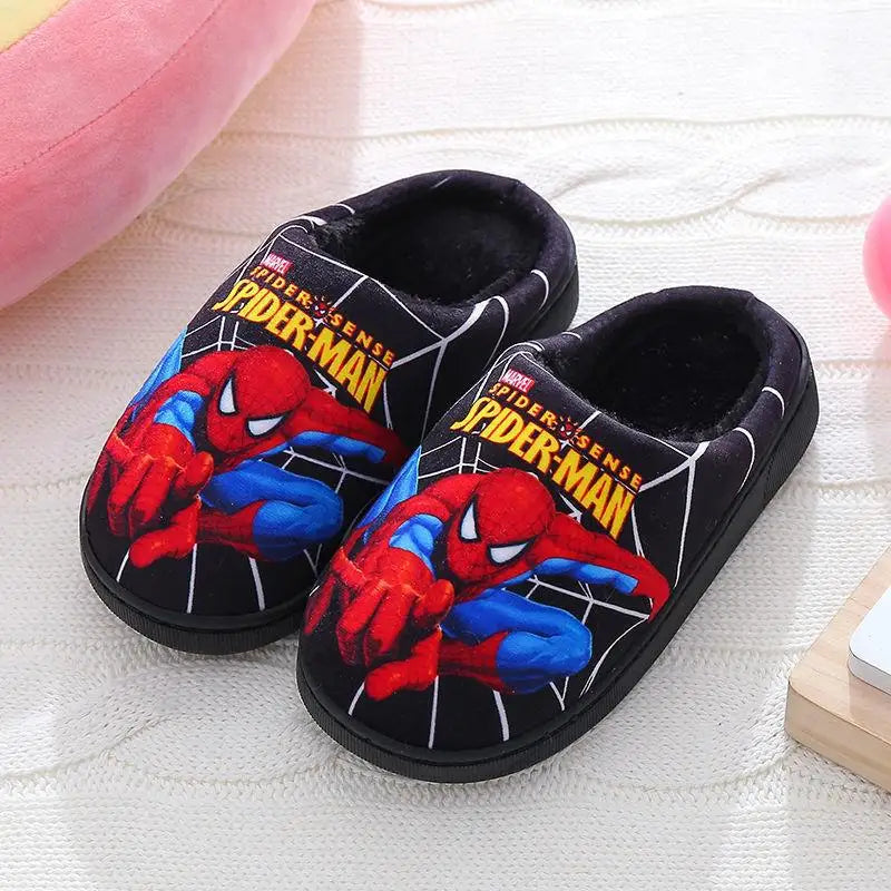 Durable and soft Spider-Man slippers, designed for active indoor play for boys and girls.