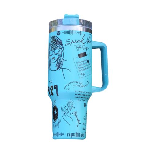 Ergonomic stainless steel handle tumbler, ensuring comfortable grip for all your drinks.