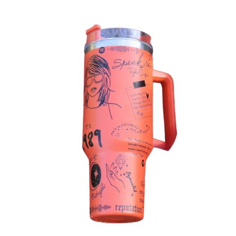 Practical insulated tumbler with handle, perfect for office, gym, or outdoor activities.
