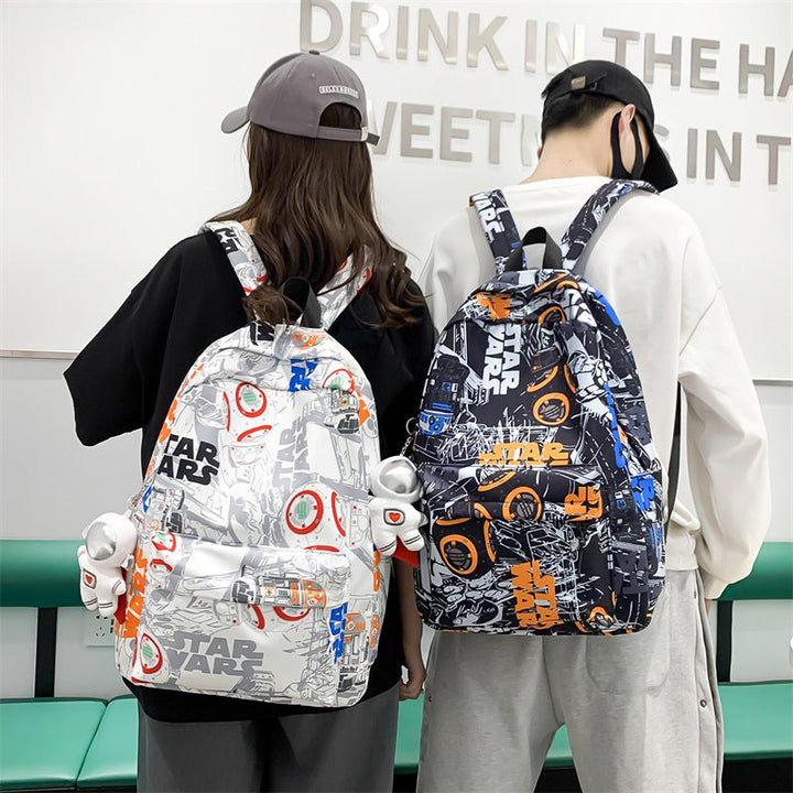 Star Wars graphic backpack, perfect for fans & everyday use.