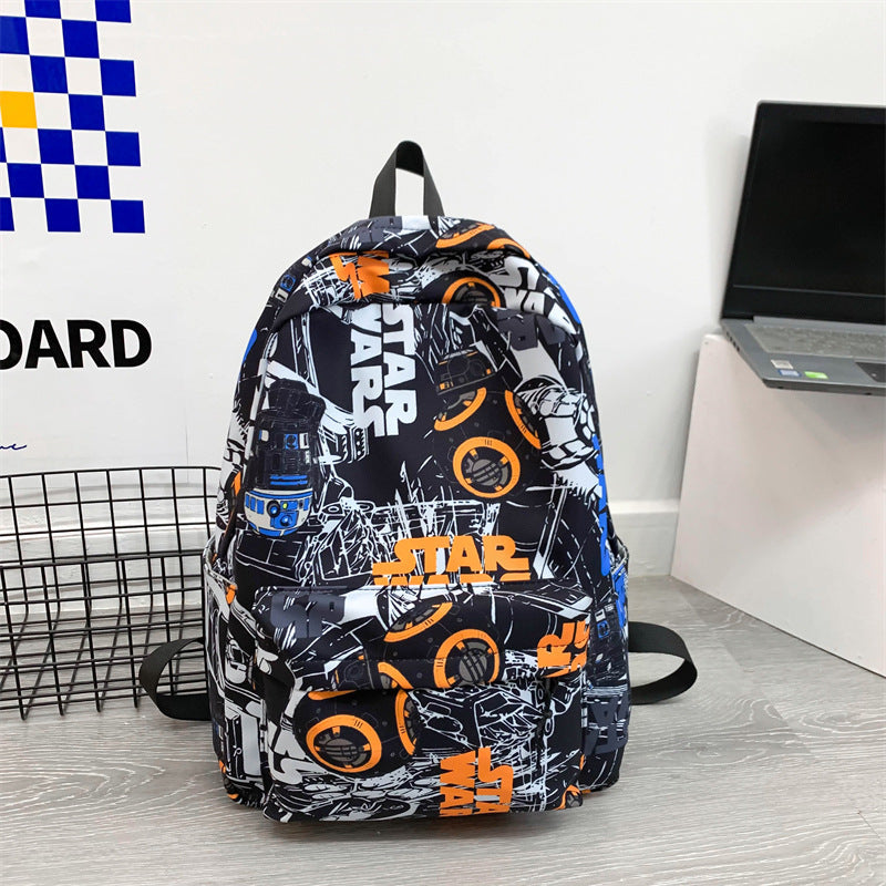 Vibrant graphic Star Wars backpack for all fans, a versatile unisex accessory.