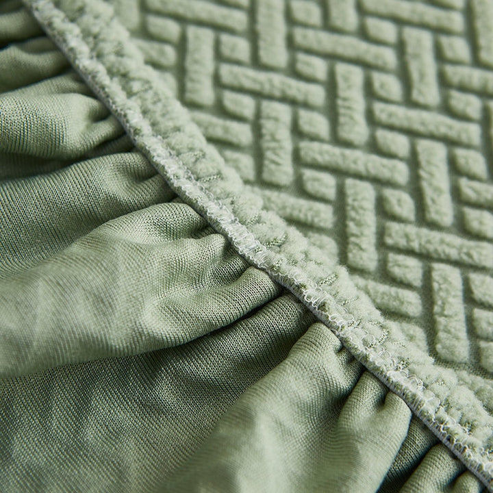 Soft, stretchable couch cover for sectional sofas, providing comfortable protection.
