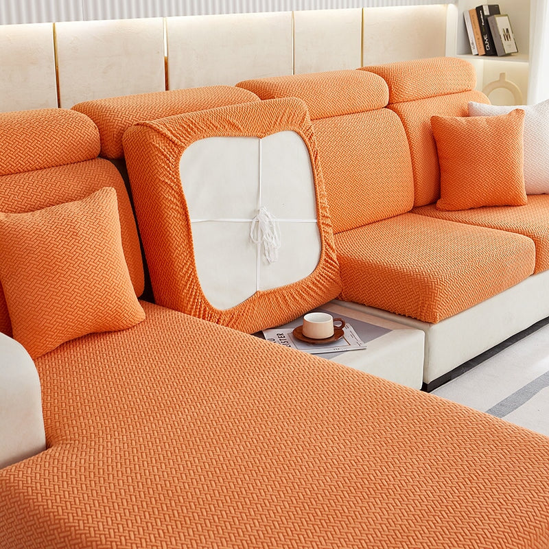 Durable stretchable sectional sofa cover, designed for long-lasting furniture protection.