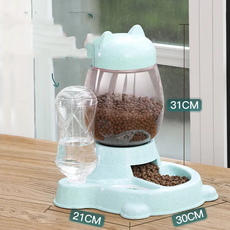 Automatic cat feeder & stylish feeding station for convenient cat care. Ideal pet supplies for busy owners.