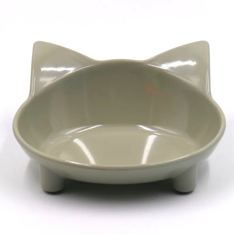 High-quality cat ear pet bowl for comfortable eating and drinking, perfect for both cats and small dogs.