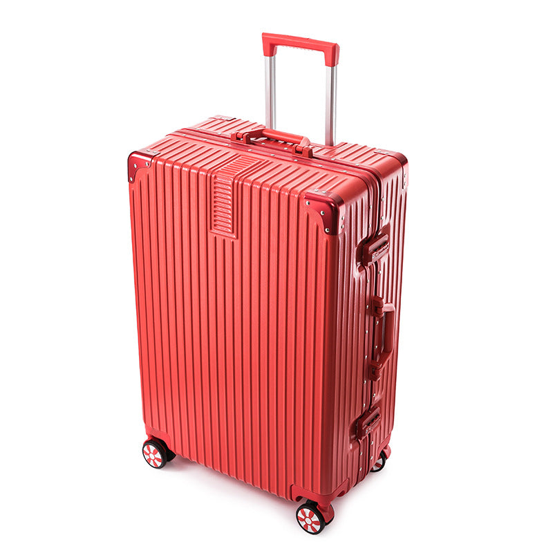 Fashionable hardshell luggage, lightweight with ergonomic handle and durable spinner wheels.
