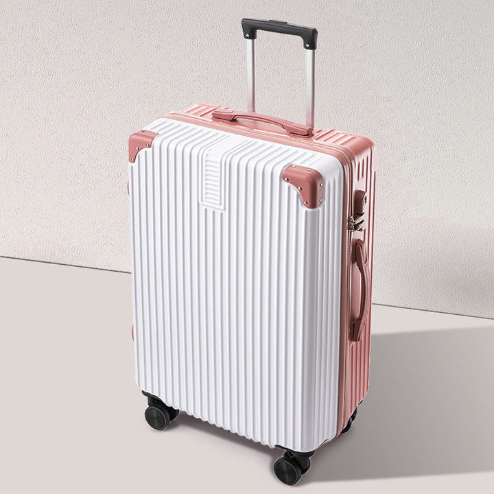 Lightweight hardshell travel luggage, easy to maneuver with multi-directional spinner wheels.