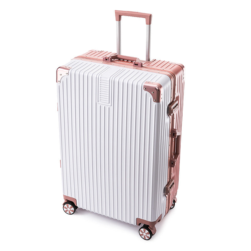 Durable hardshell luggage featuring smooth spinner wheels and a secure TSA lock.
