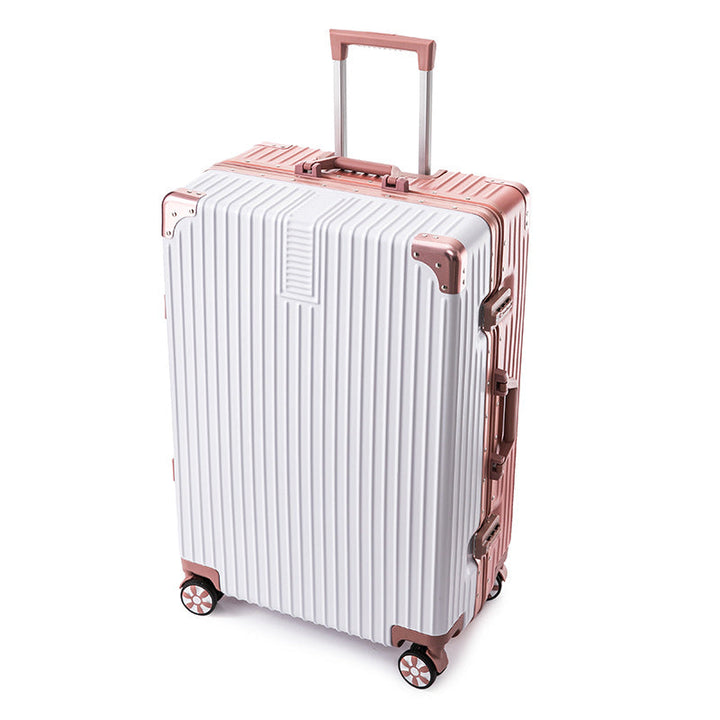Durable hardshell luggage featuring smooth spinner wheels and a secure TSA lock.