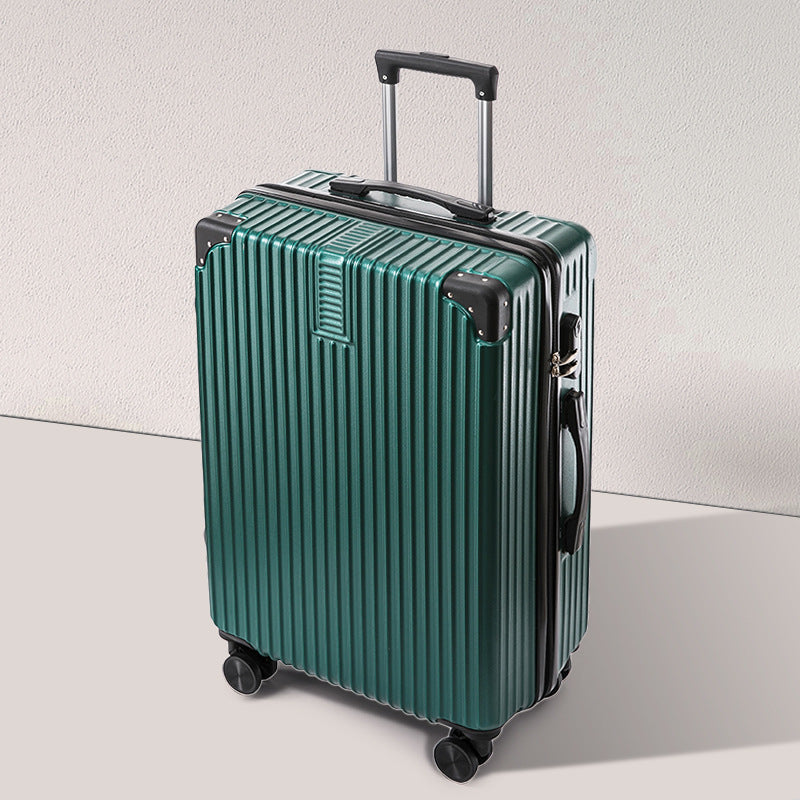 Hardshell travel suitcase for women, chic and practical with silent spinner wheels.