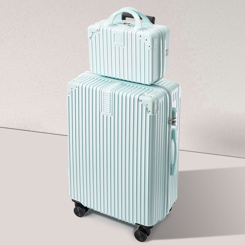 High-capacity hardshell travel luggage, with smooth 360-degree spinner wheels and secure closures.