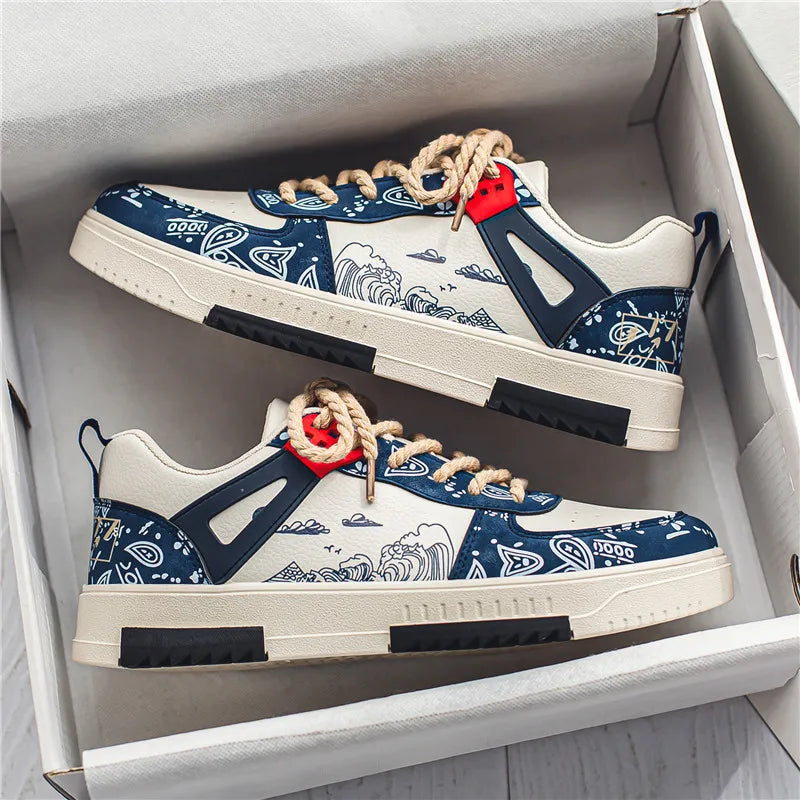 Everyday men's footwear: breathable, comfortable, and stylish lace-up sneakers for all-day use.