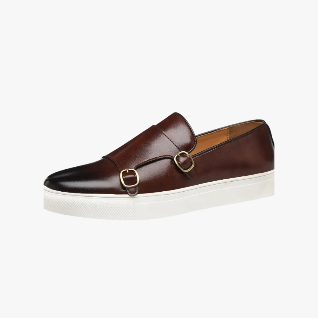 Stylish men's buckle loafers, perfect for elevating any look. Comfortable slip-on dress shoes for men.