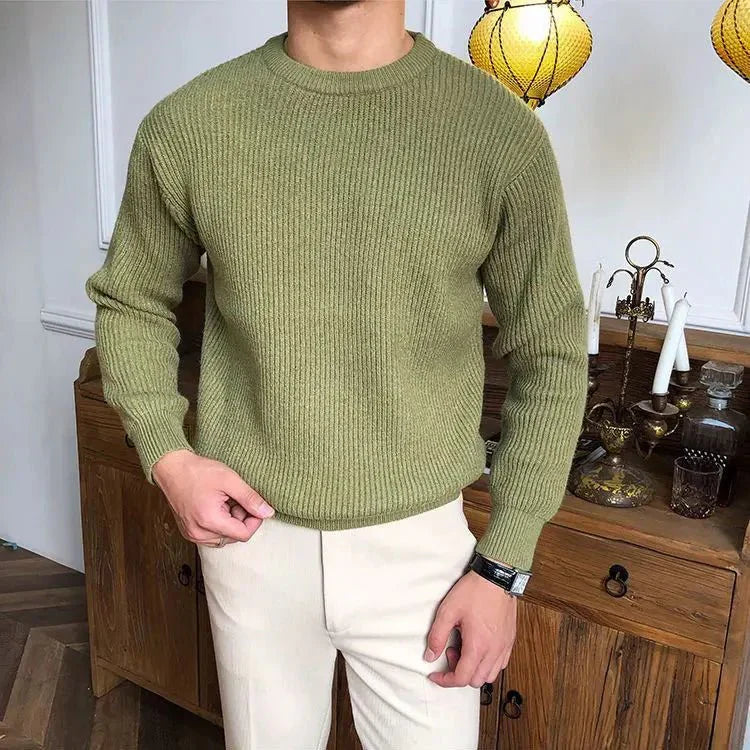 Comfortable men's everyday crew neck sweater, ideal for stylish layering and casual wear.