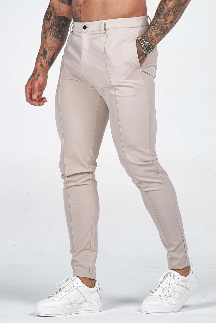 Stylish men's slim fit long trousers for casual and formal wear, offering comfort and a modern look.
