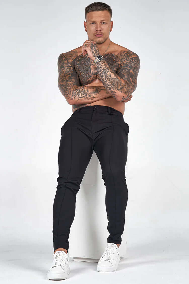 Elegant men's slim fit long trousers, a comfortable and formal choice for business or special occasions.