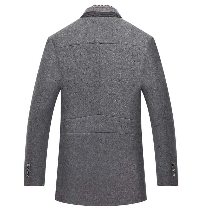 Man wearing a stylish slim fit winter coat. Warm outerwear jacket, perfect for brisk winter days & nights.