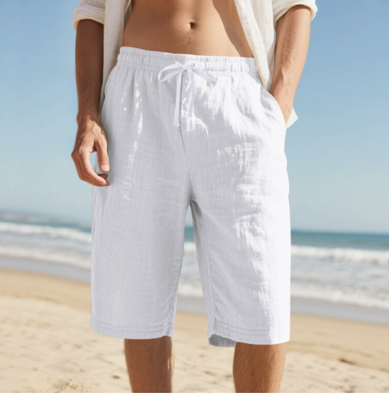 Lightweight menswear summer shorts designed for ultimate comfort and style, suitable for beach, leisure, and everyday.
