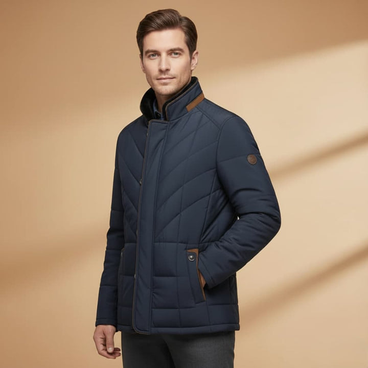 Warm men's winter coat, ideal for cold weather. Tailored for comfort & style, essential men's apparel.