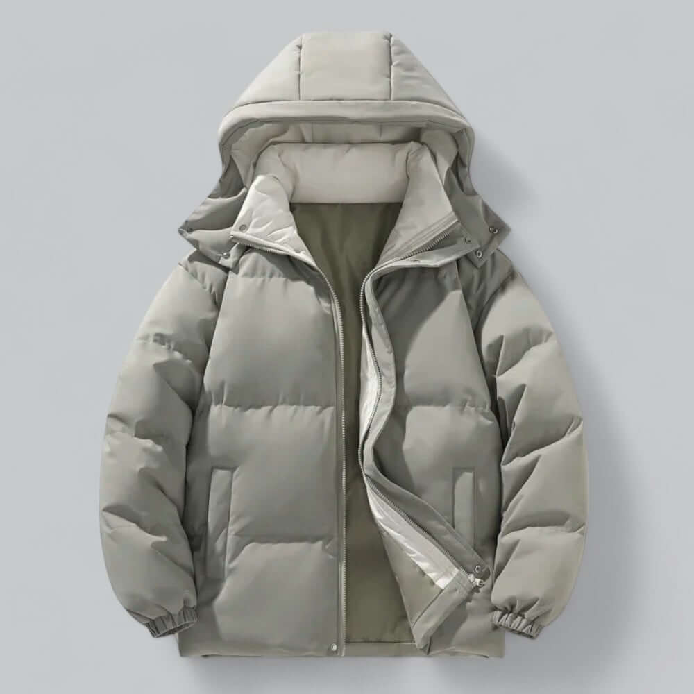 Men's insulated parka jacket, providing superior warmth and protection against winter elements, stylish design.