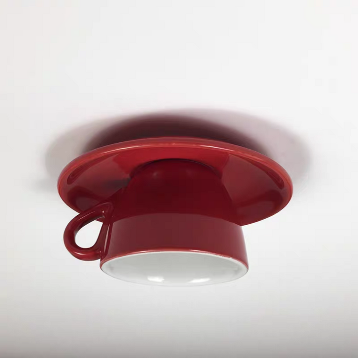 Modern flush mount light fixture, ideal for dining area ambiance.