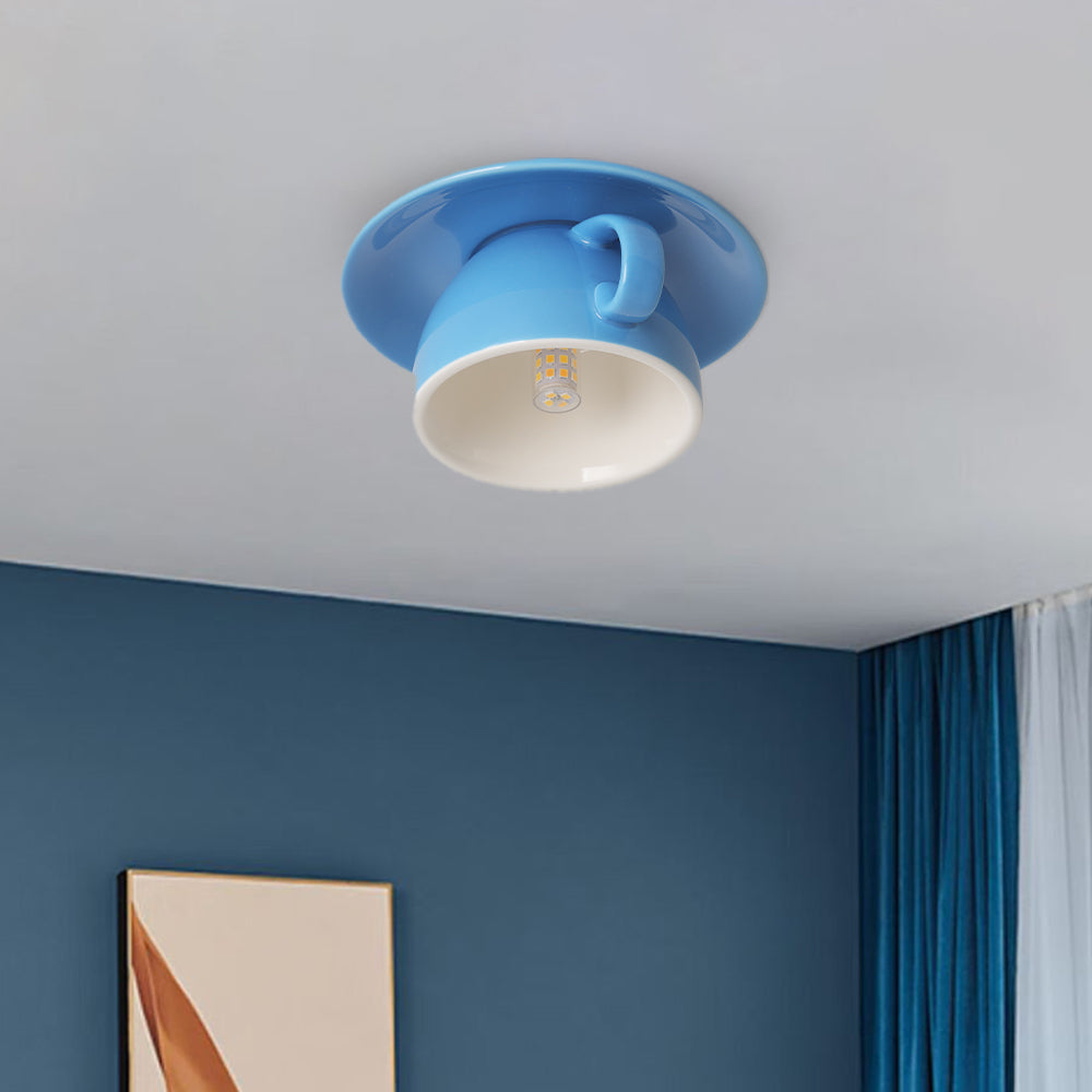 Minimalist flush mount ceiling lamp, great for modern home decor.