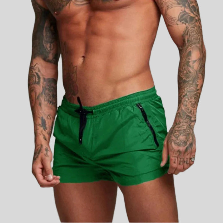 Vacation-ready men's stylish quick-dry swim trunks, great for beachwear and poolside comfort.