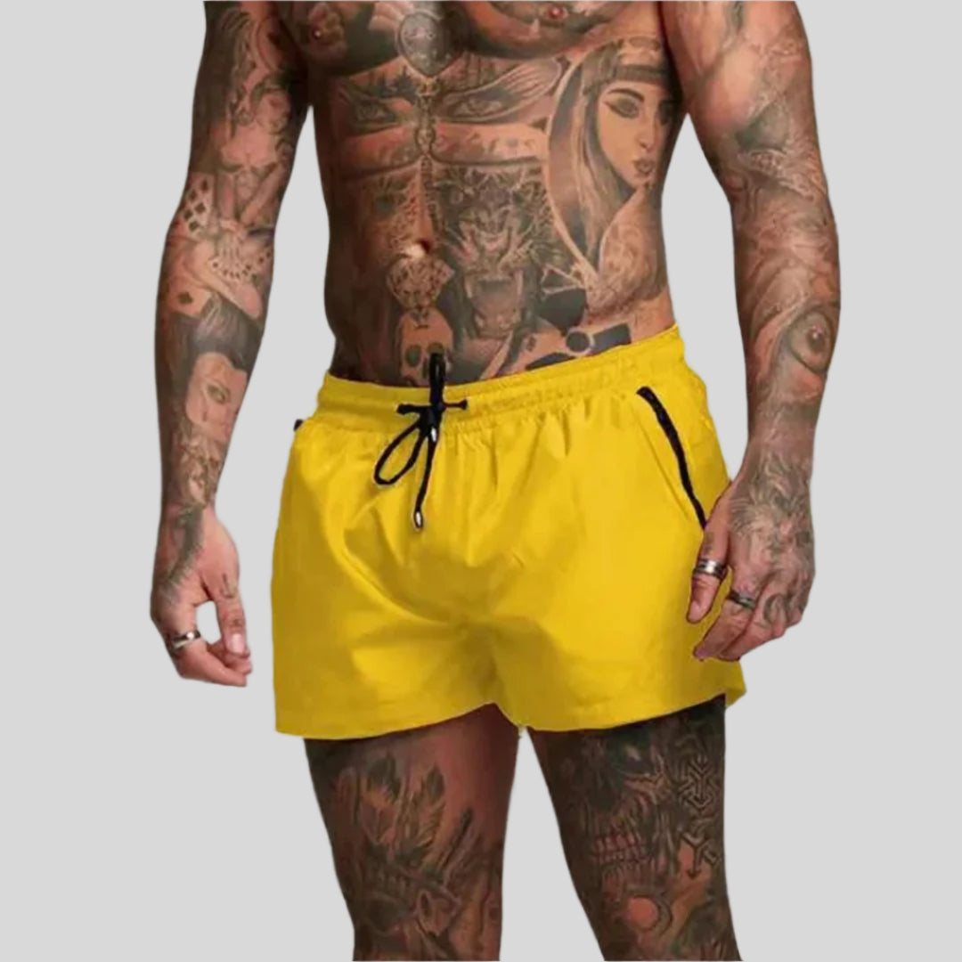 High-performance quick-dry men's swim trunks, designed for beach, pool, and active summer days.
