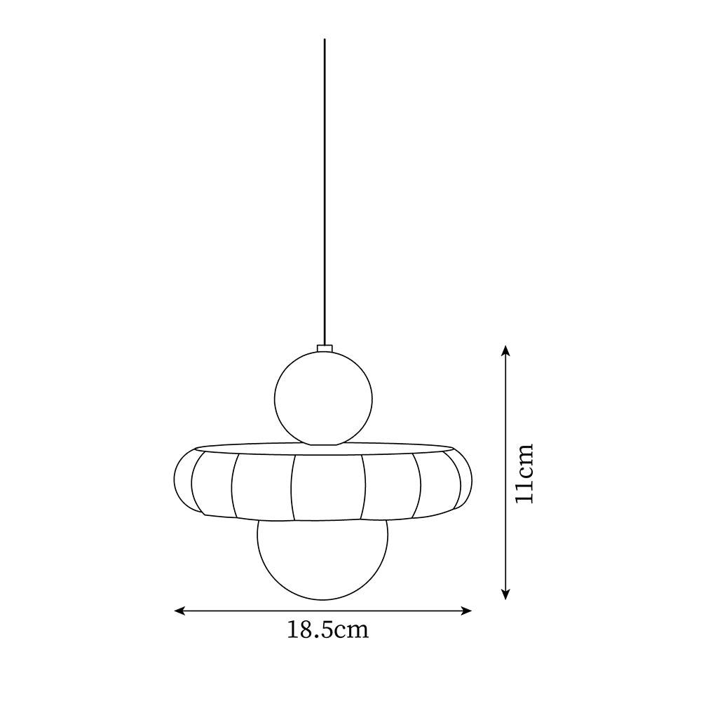 Colorful retro pendant light, a stylish ceiling fixture bringing modern elegance to your home decor.