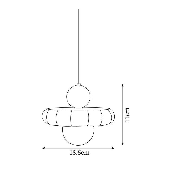 Colorful retro pendant light, a stylish ceiling fixture bringing modern elegance to your home decor.