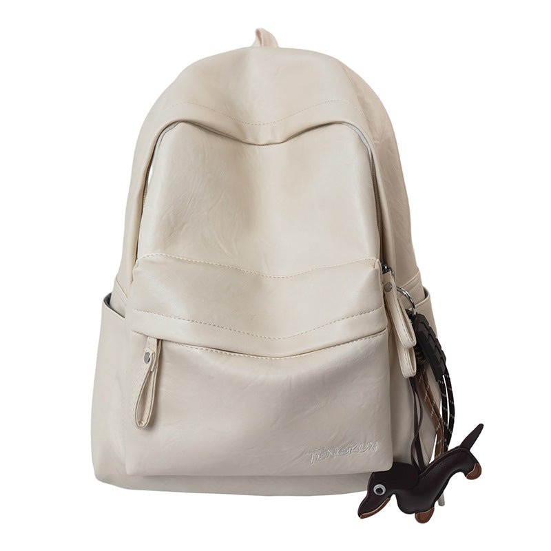 Versatile unisex leather backpack for travel, work, or school. Combines durable construction with fashion appeal.