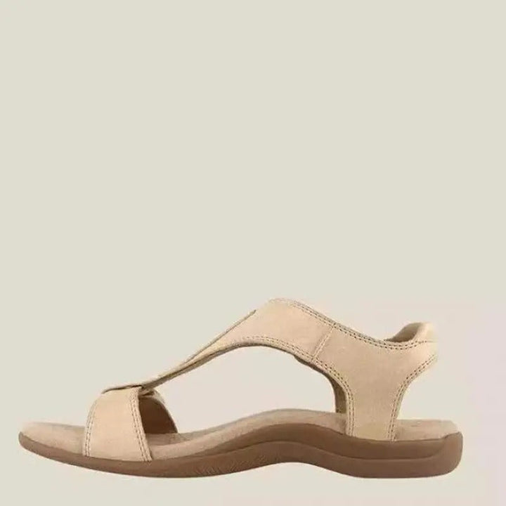 Fashionable unisex sandals designed for foot pain relief, featuring orthopaedic arch support and casual summer style.