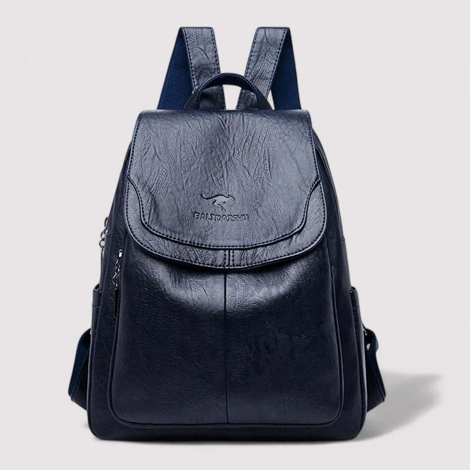 Spacious interior of a women's daily use backpack, highlighting its organized compartments.