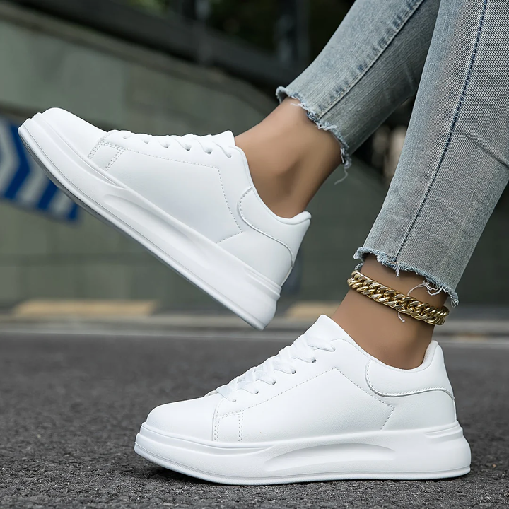 Stylish women's balance & comfort sneakers with lace-up closure