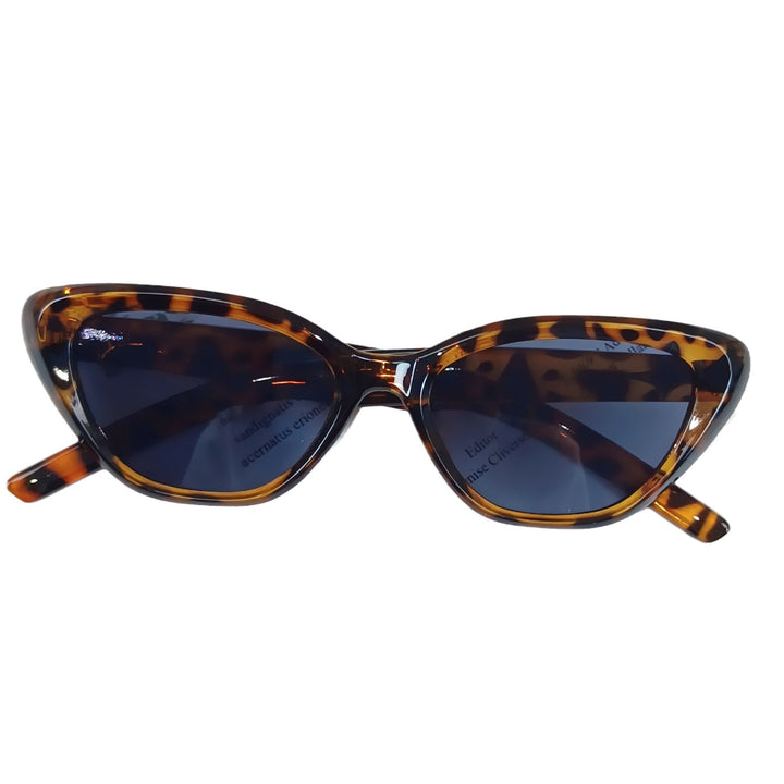 Fashionable women's shades: modern angled frame, designer style, full UV protection.