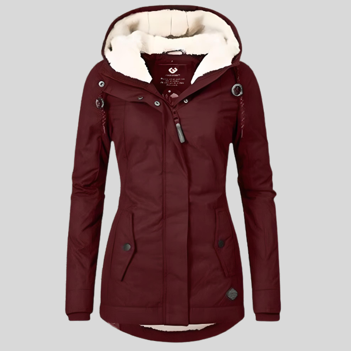 Durable women's insulated waterproof winter coat. Longline design offers warmth & protection for autumn outerwear.