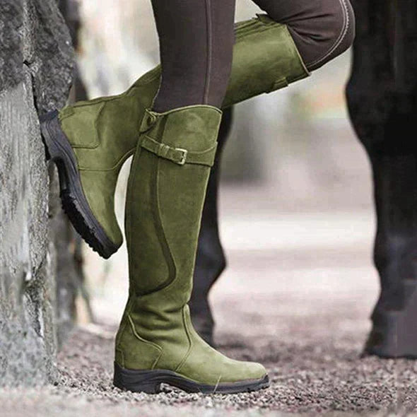 Close-up of a women's Nova waterproof ankle boot showcasing its durable & sleek design.