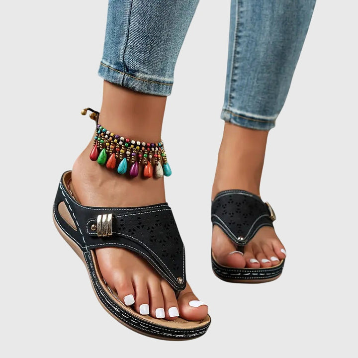 Stylish women's therapeutic sandals, featuring arch support and ergonomic design for ultimate foot pain relief.