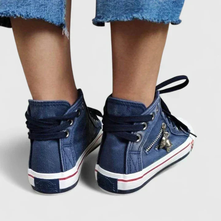 Comfortable women's orthopaedic zippered walking shoes, perfect for casual daily wear & active lifestyles.