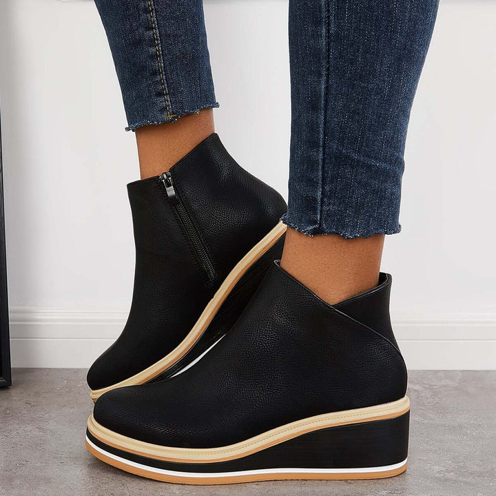 Comfortable and stylish women's orthopedic ankle boots, all-season footwear choice.
