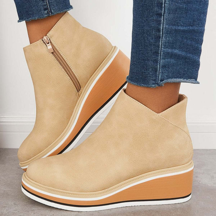Women's fashion ankle boots, orthopedic comfort, versatile for casual or dress wear.
