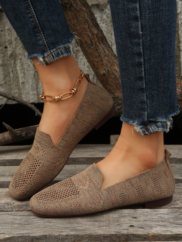 Non-slip sole on women's orthopedic slip-on loafers, providing secure footing and supportive comfort.
