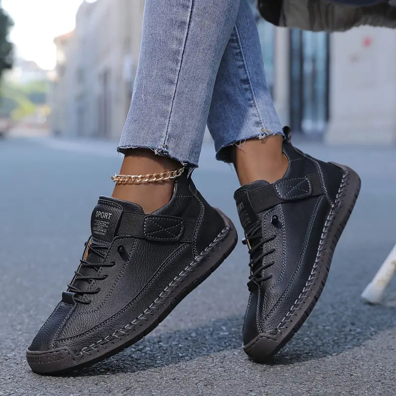 Stylish women's platform slip-on trainers for effortless comfort and casual fashion.