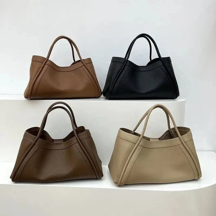 Elegant structured women's tote bag for work, featuring a sophisticated design and durable construction.