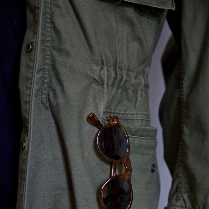 Versatile women's vintage military jacket, ideal for spring & fall fashion, offering everyday casual outdoor style.