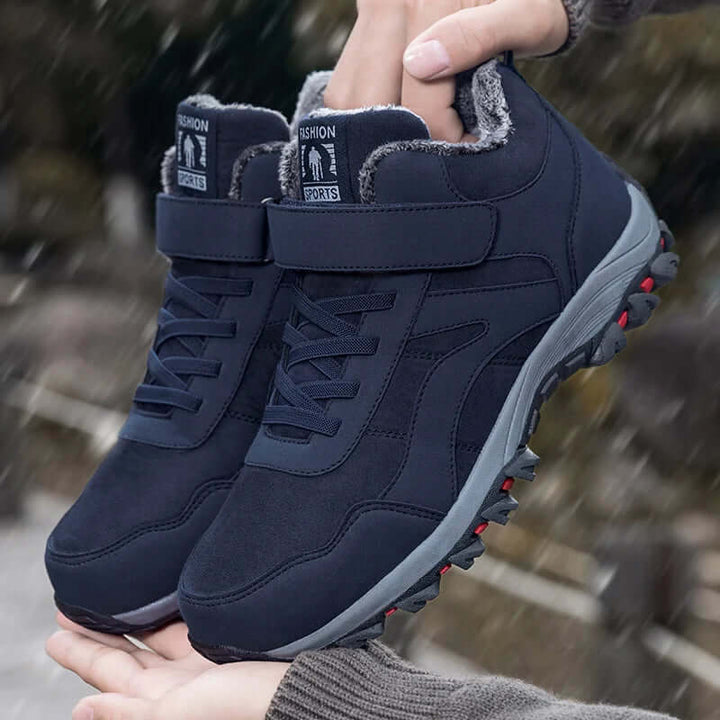 Cozy women's winter ankle boots, non-slip sole for snow & ice, perfect for cold weather.