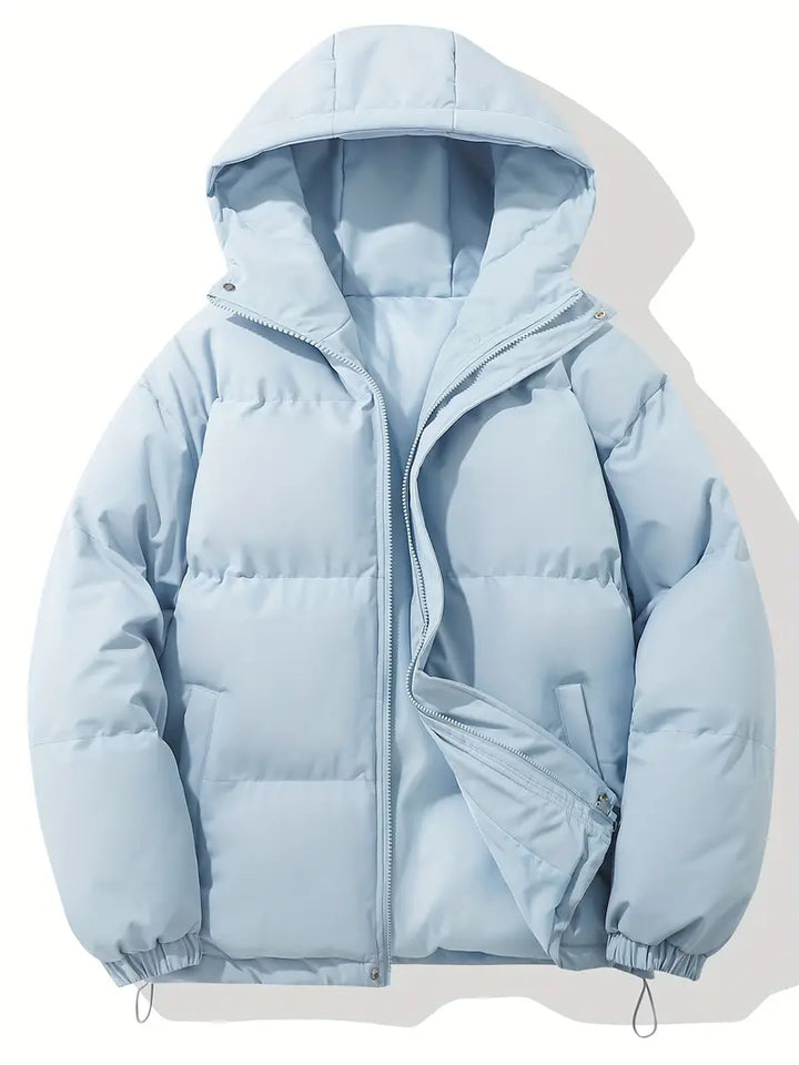 Stylish women's winter jacket with a cozy hood, perfect for warmth in cold weather & everyday fashion.