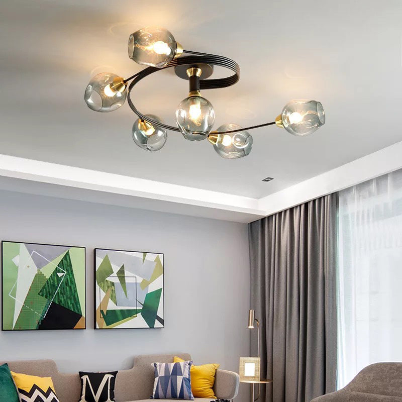 Sleek Tavin flush mount, a contemporary lighting fixture for sophisticated home elegance.