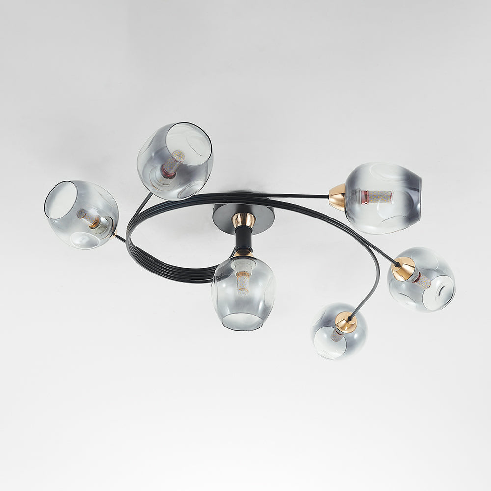Tavin Modern Flush Mount; premium lighting for dining room, living room, and bedroom.